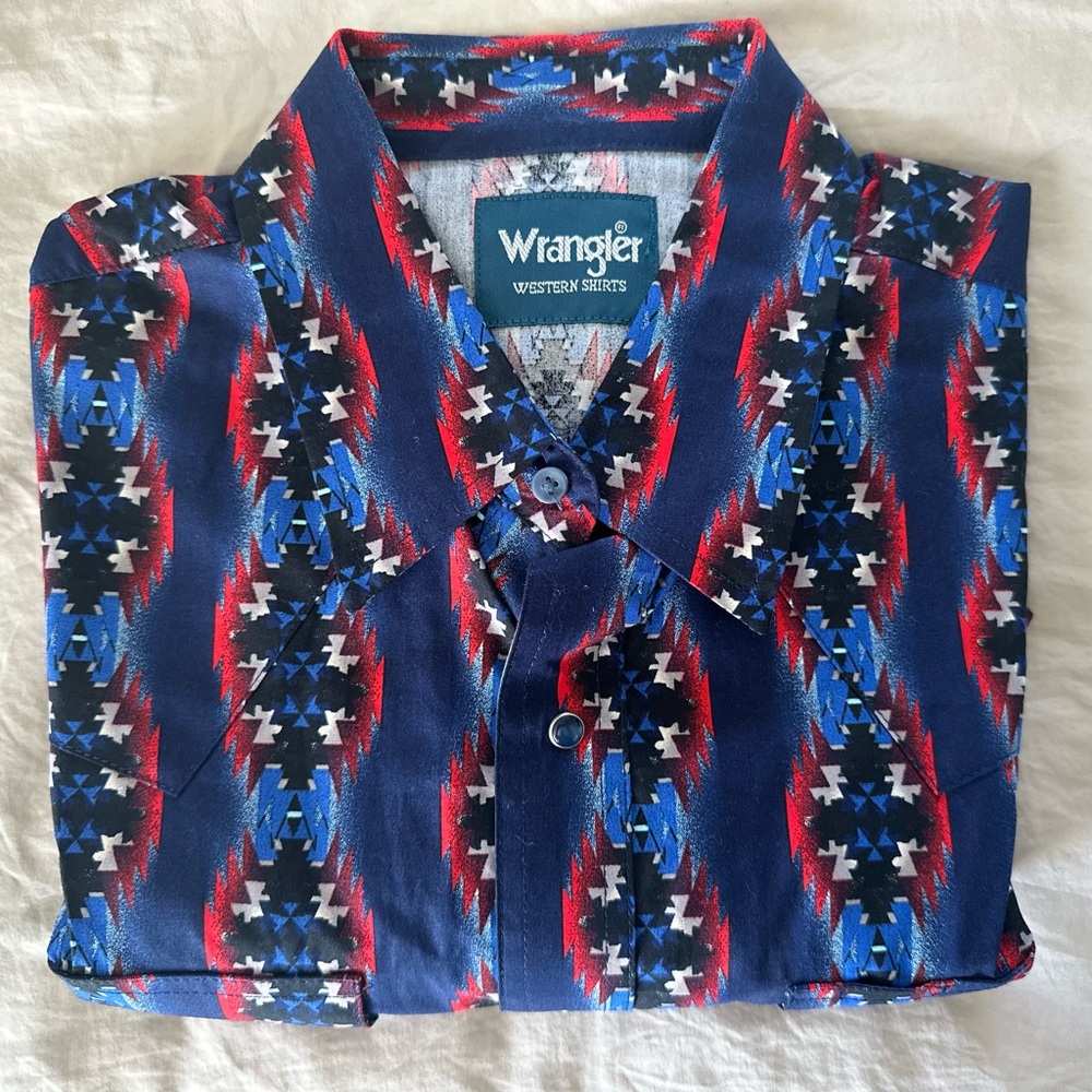Mens Wrangler long sleeve pearl snaps